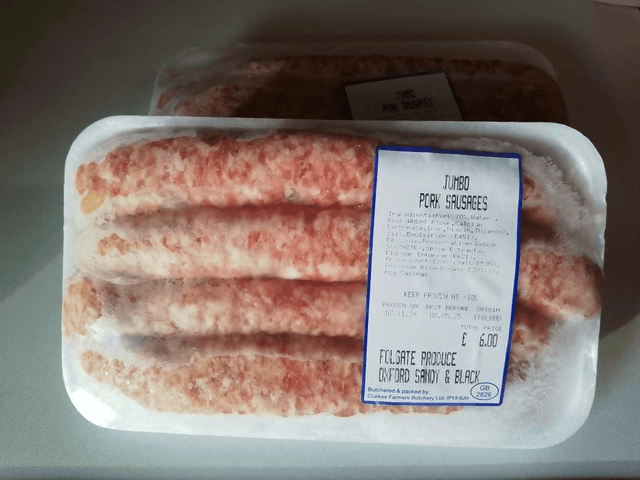 Sausages, jumbo x 4